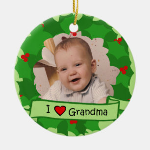 Grandparents Wreath Ceramic Ornament