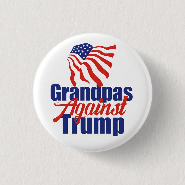 Grandpas Against Trump 2024 Election Political 1 Inch Round Button (Front)