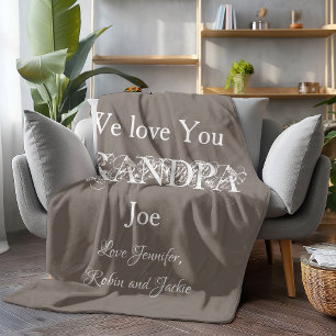 Grandpa's Best Blanket. Warm & Cuddly Personalized Fleece Blanket