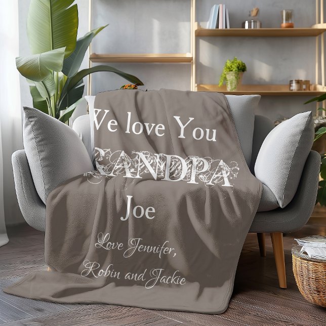 Grandpa's Best Blanket. Warm & Cuddly Personalized Fleece Blanket (Soft, warm and cuddly. Grandpa will treasure his special blanket for years and years to come.)
