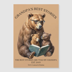 Grandpa's Best Stories Custom Fridge Magnet