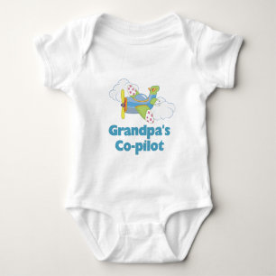 Grandpa's Copilot Boy Baby Bodysuit