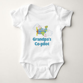 Grandpa's Copilot Boy Baby Bodysuit