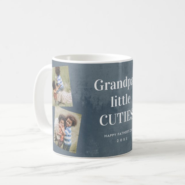 Grandpa's Cuties Photo Collage Father's Day Coffee Mug (Front Left)