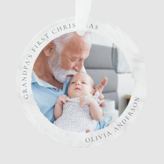 Grandpa's First Christmas Photo Keepsake Ornament