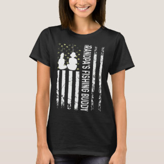 Grandpa's Fishing Buddy Fishing Young Fisherman T-Shirt
