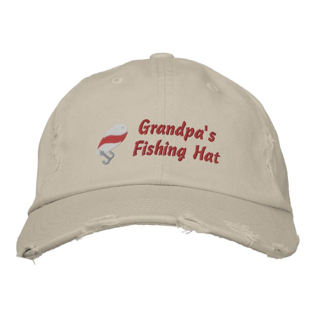 Grandpa's Fishing Hat Customi Personalized (Front)