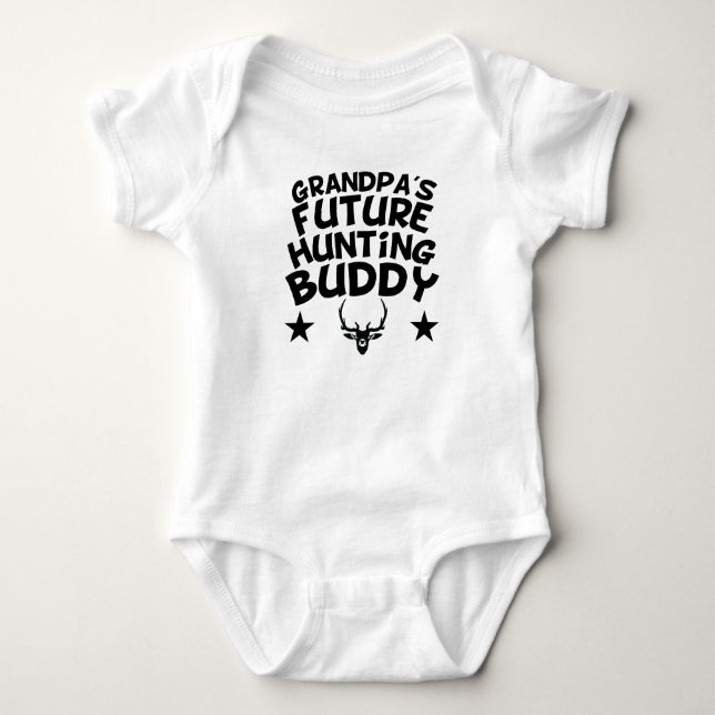 Grandpa's Future Hunting Buddy Baby Bodysuit (Front)