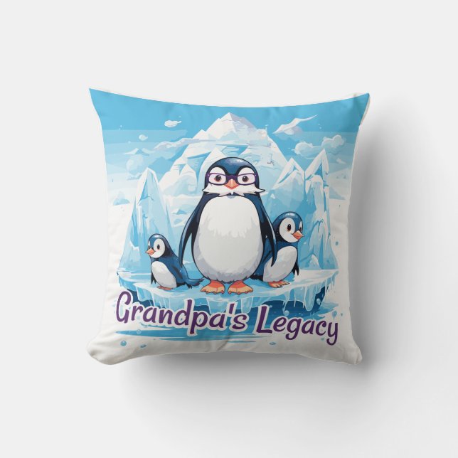 Grandpa's Legacy Throw Pillow (Front)