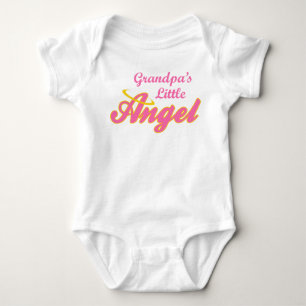 Grandpa's Little Angel Baby Bodysuit