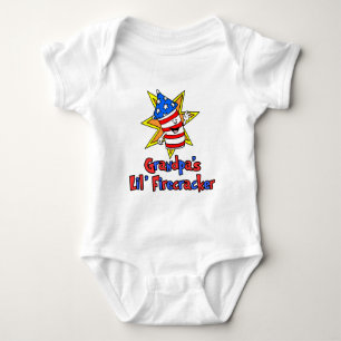 Grandpa's Little Firecracker Baby Bodysuit
