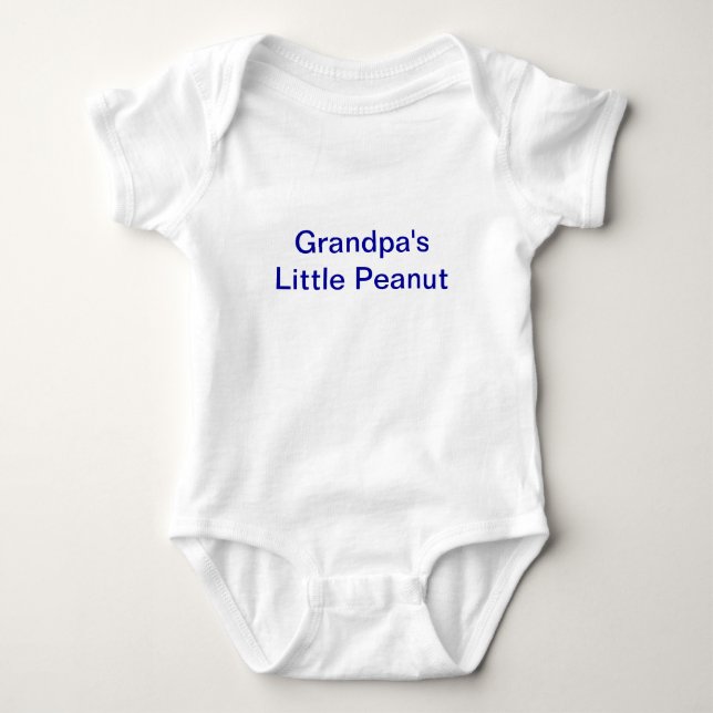 Grandpa's Little Peanut Baby Bodysuit (Front)