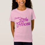 Grandpa's Little Princess graphic girl pink top<br><div class="desc">Cute "Grandpa's Little Princess" pink and purple designed girls top. Exclusively designed by Sarah Trett.</div>