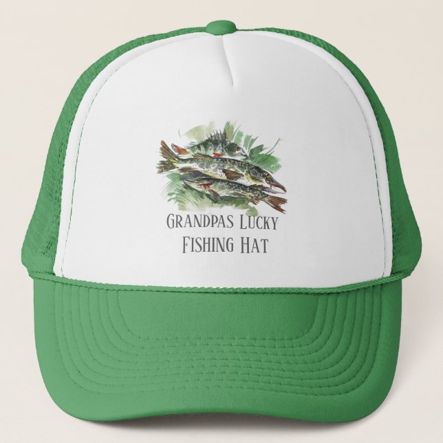 Grandpas Lucky Fishing Hat | Pike and Perch (Front)