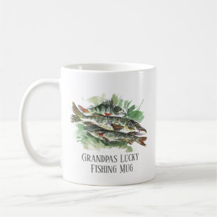 Grandpas Lucky Fishing Mug   Pike and Perch
