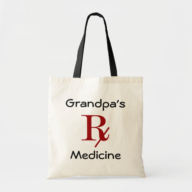 Grandpa's Medicine Tote Bag (Front)
