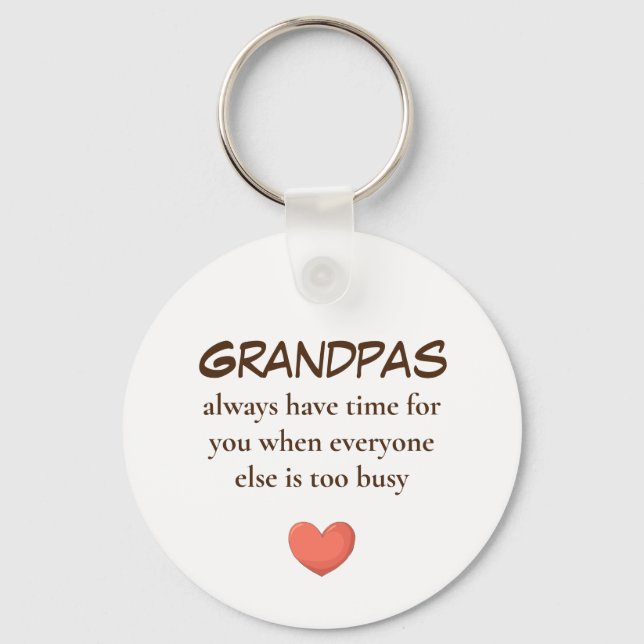 Grandpas Not to Busy  theme keychains (Front)