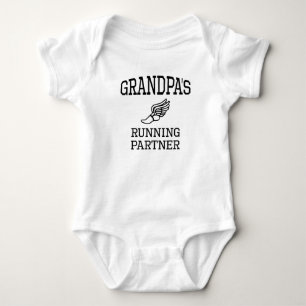 Grandpa's Running Partner Baby Bodysuit