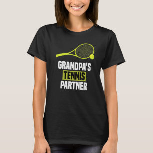 Grandpa's Tennis Partner Funny Tennis Matching T-Shirt