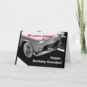 Grandpa's vintage car- 90th birthday card
