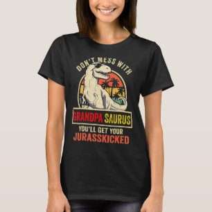 Grandpasaurus Rex Dinosaur Grandpa Saurus Family M T-Shirt