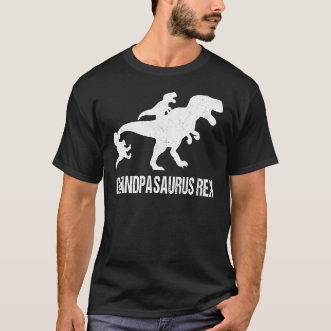 Grandpasaurus Rex Dinosaur Grandpa Saurus Family M T-Shirt (Front)