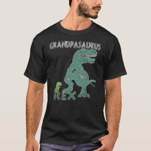 Grandpasaurus Rex Dinosaur with Walking Cane T-Shirt