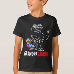 Grandpasaurus T Rex Dinosaur Autism Awareness Gran T-Shirt