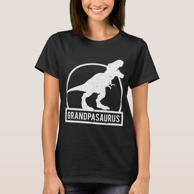 Grandpasaurus T Rex Dinosaur Funny Grandpa Christm T-Shirt (Front)