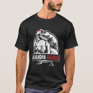Grandpasaurus T Rex Dinosaur Grandpa Saurus Family T-Shirt