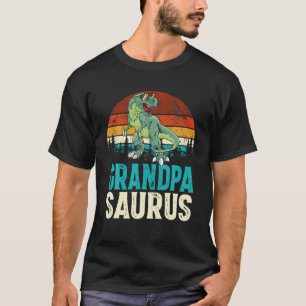Grandpasaurus T Rex Dinosaur Grandpa Saurus Family T-Shirt