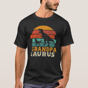 Grandpasaurus T Rex Dinosaur Grandpa Saurus Family T-Shirt