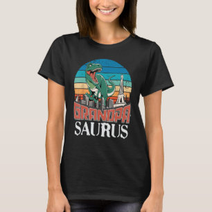 Grandpasaurus T Rex Dinosaur Grandpa Saurus Family T-Shirt