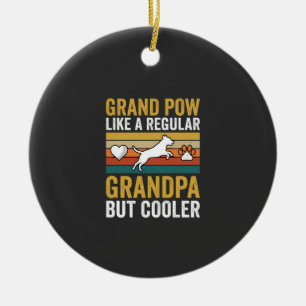 Grandpaw Grandpa Dog Lover Retro Ceramic Ornament