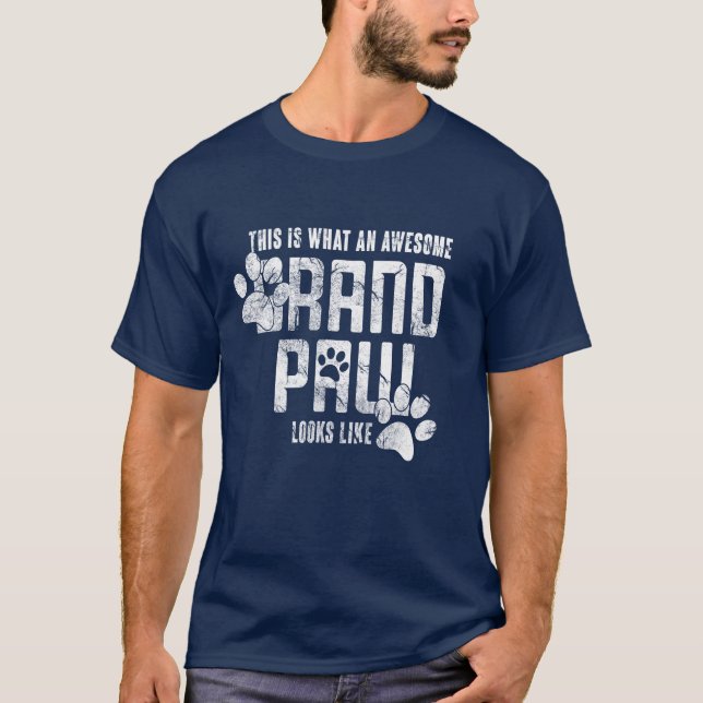 GrandPaw GrandPa Dog T-Shirt for Fête des pères Gi (Devant)