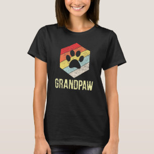 Grandpaw Vintage Retro Dog Cat Grandpa For Men Fat T-Shirt