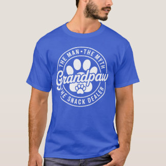 Grandpawhe Mythhe Snack Dealer Fathers Day Dog Gra T-Shirt