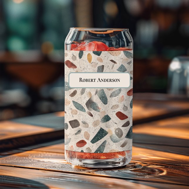 Grands éclats de verre rétro motif Terrazzo Peut e (Créateur téléchargé)