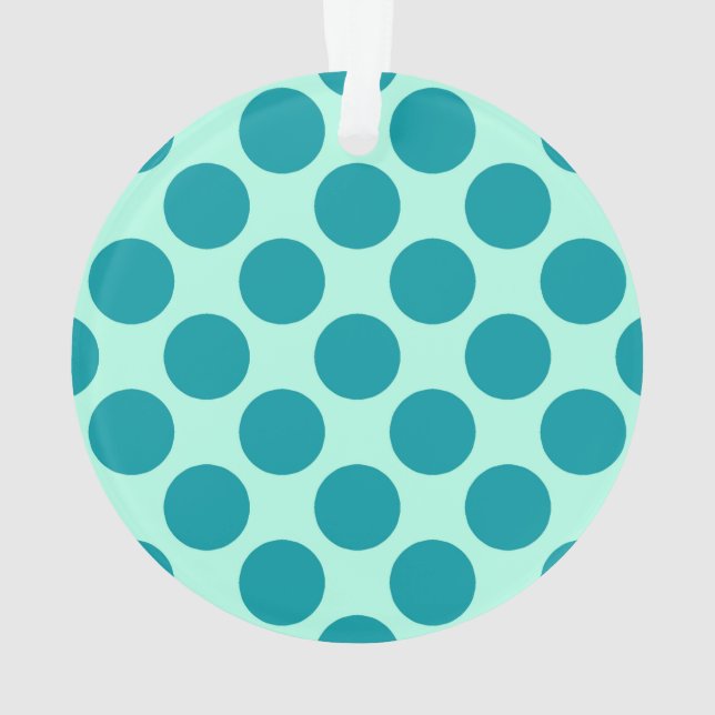 Grands points rétro - aqua et turquoise (dos)