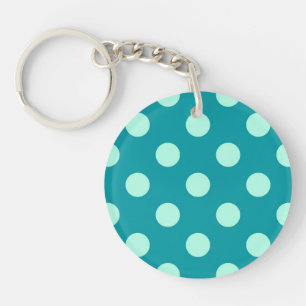 Grands points rétro - aqua et turquoise