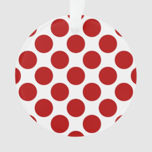 Grands rétros points - rouge et blanc