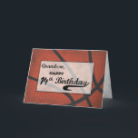 Grandson 14th Birthday Basketball Large Distressed Card<br><div class="desc">Your grandson is a quite sporty young man and happens to love playing basketball. Surprise him with this card that has a basketball texture look for his upcoming 14th birthday. THE TEXT ON THE COVER OF THIS CARD IS GRUNGE STYLE THAT INTENTIONALLY LOOKS AGED AND WORN OUT.</div>