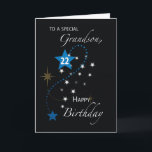 Grandson 22nd Birthday Star Inspirational Black Card<br><div class="desc">Now that your grandson’s 22nd birthday celebration is nearing then you should be already preparing to join in the celebration. This card would be the best possible card you could give him if you want to share an inspirational birthday message.</div>