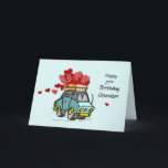 Grandson 27th Birthday Car Load of Hearts Card<br><div class="desc">A car is carrying a load of hearts on the front of this card. Now if you want to greet your grandson in a fun but heartwarming way then you should definitely give him this card to be able to do that. Send him loads of love with this.</div>