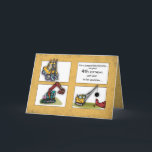 Grandson 4th Birthday, Trucks Card<br><div class="desc">On your grandson’s 4th birthday,  this card will thrill him as he recognizes various working trucks. Filled with action,  he will enjoy that you really “dig” him.</div>