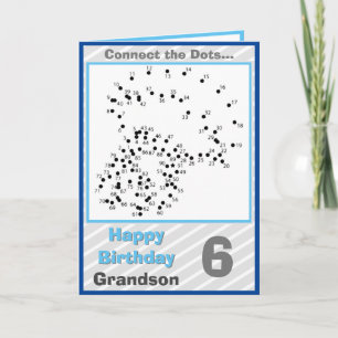 Grandson 6e Anniversaire Carte de puzzle
