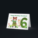 Grandson 6th Birthday Watercolor Bear and Fox Card<br><div class="desc">A grandson’s journey into age six is full of new discoveries, and this charming birthday card celebrates the fun ahead! A cozy bear, a playful fox, and a cheerful little bird walk together toward a bold number 6 in a dreamy watercolor scene. Perfect for a growing boy who fills each...</div>