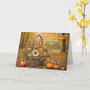 Grandson and Family Pretty Thanksgiving Card