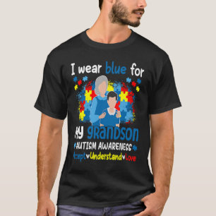 Grandson Autism Accept Understand Love Grandpa Sup T-Shirt