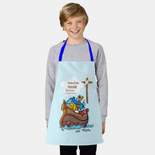 Grandson Baptism Noah's Ark Personalized Apron